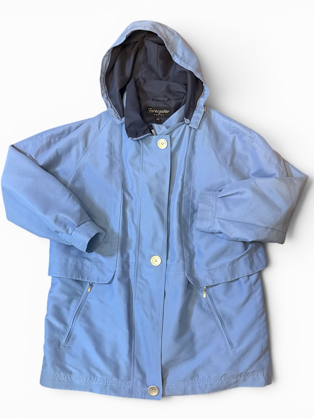 Raincoat Forecaster of Boston Rain Jacket Hooded Jacket Blue Size Medium